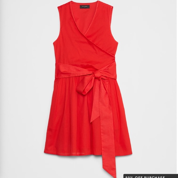 VOILE WRAP-WAIST MINI DRESS - Picture 1 of 1